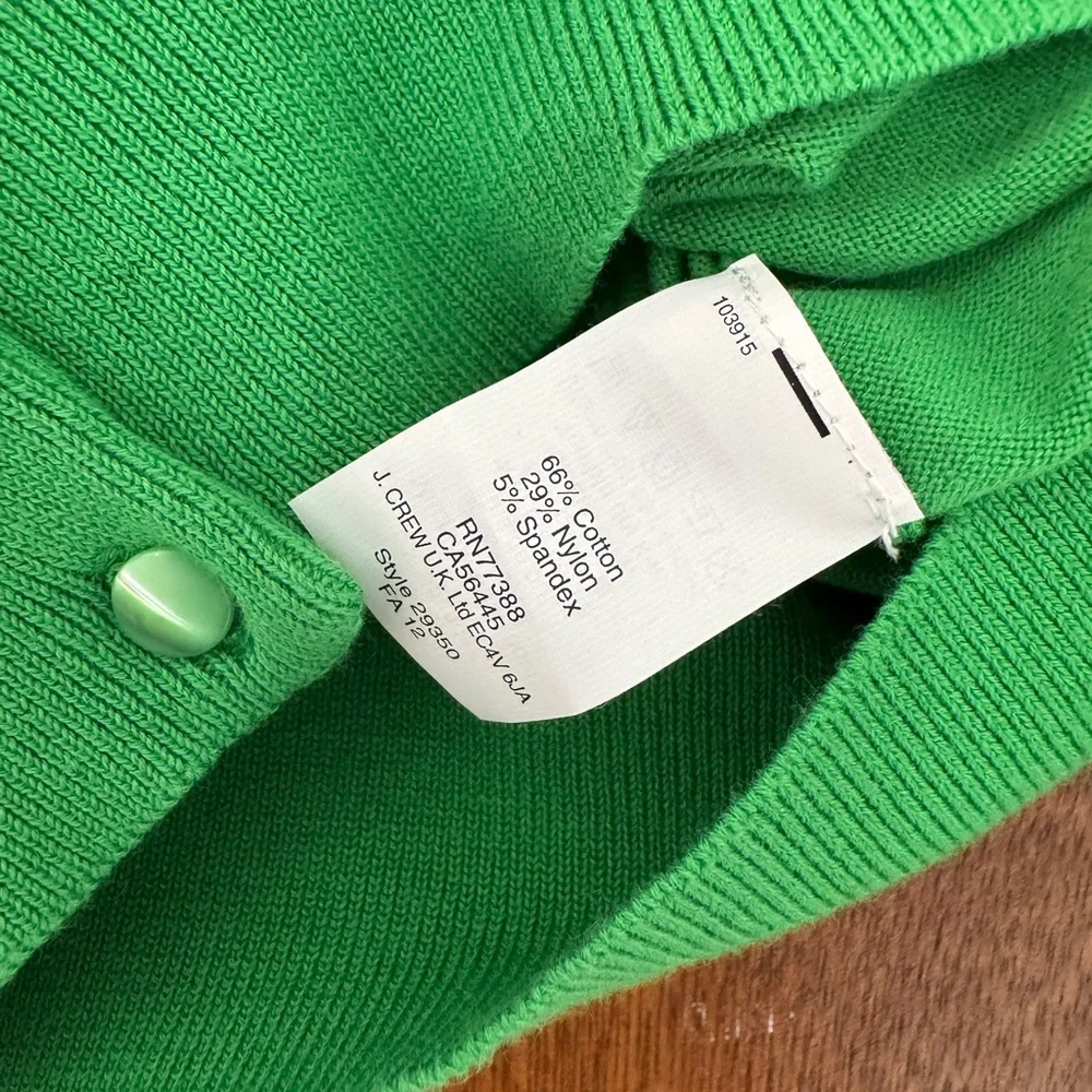 J. Crew Kelly Green Button-Front Cardigan - Picture 5 of 5
